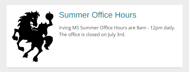 Summer Office Hours