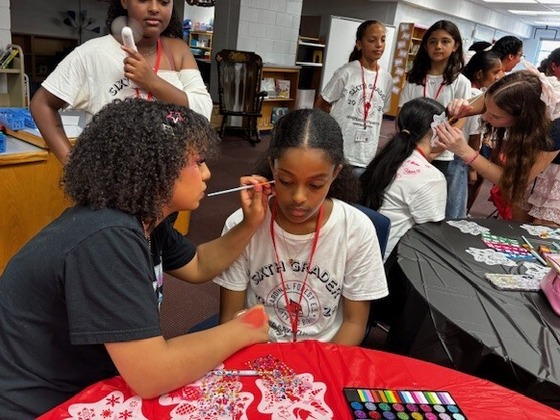Edison HS Cosmetology Academy at Cardinal forest ES sixth Grade Party
