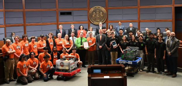 Hayfield Robotics Team Recognized by the Fairfax County Board of Supervisors