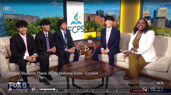 Langley Students Place 3rd in National Economics Contest