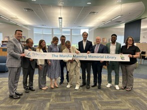 Marsha Manning Memorial Library Ribbon-Cutting Photo