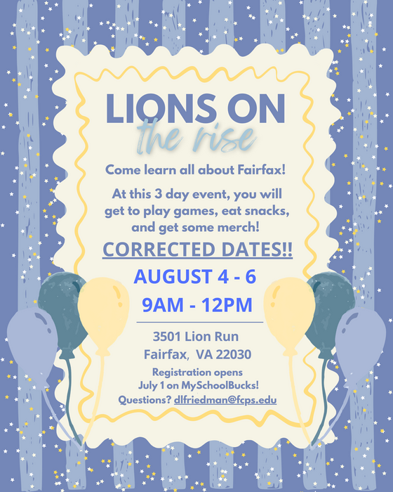 School flyer for 9th grade orientation
