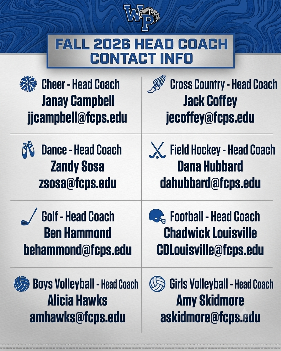 Fall Sports Coaches