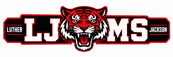 Luther Jackson Tiger with tiger in the middle and LJMS in print