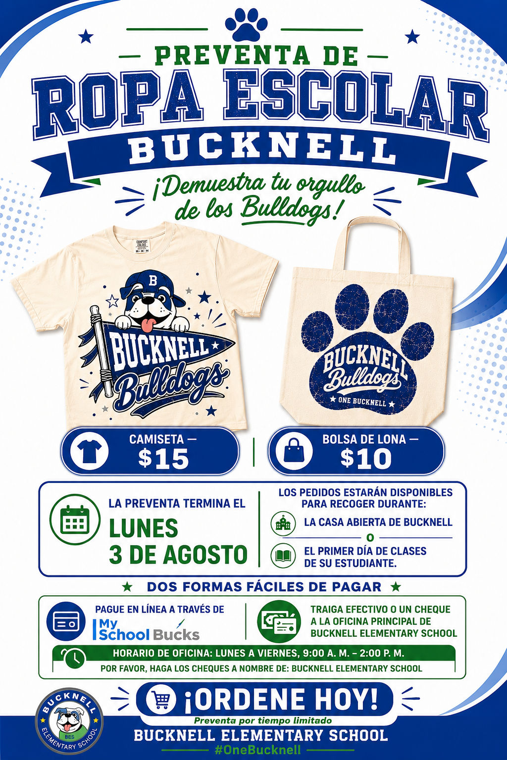 Spirit Wear Pre-Sale Flyer