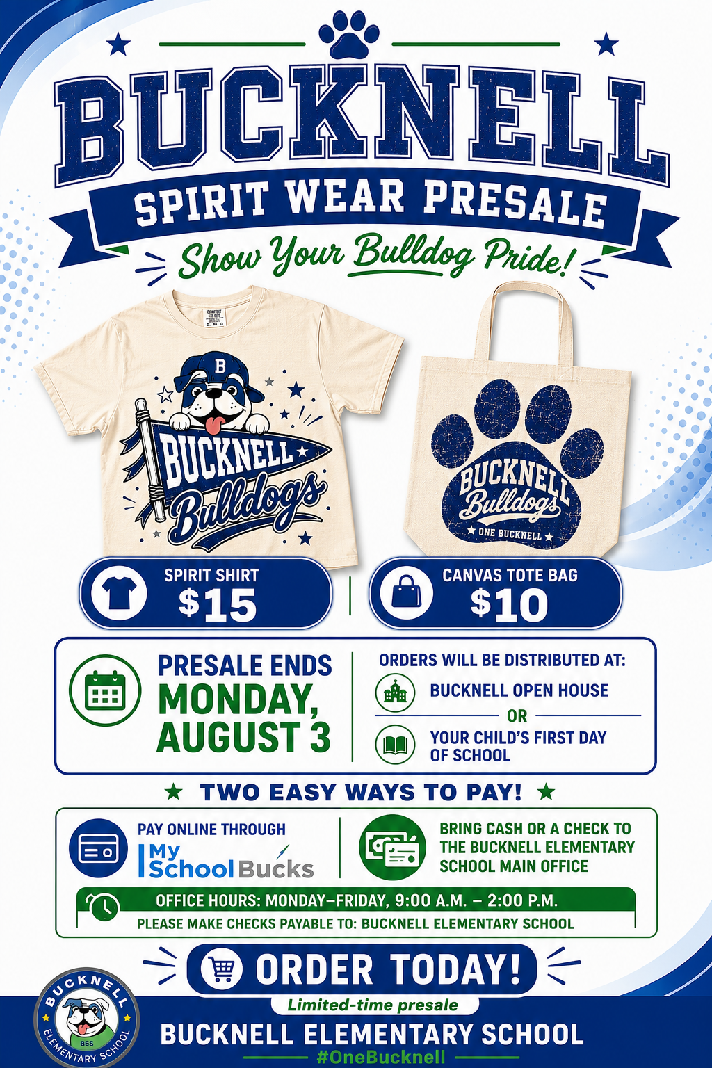Spirit Wear Pre-Sale Flyer