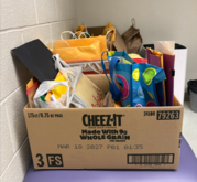 Image of student supplies left behind