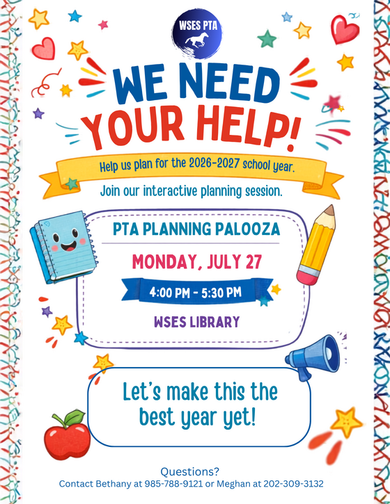 PTA Planning Flyer Displays Date and Time