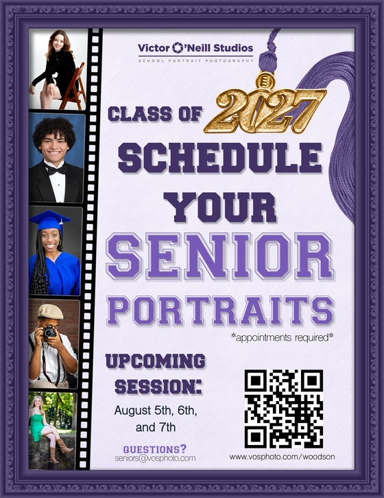 Portraits of students with purple bakcground