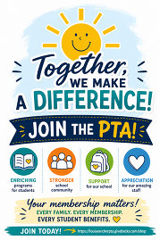 Image encouraging families to join the Louise Archer Elementary School PTA