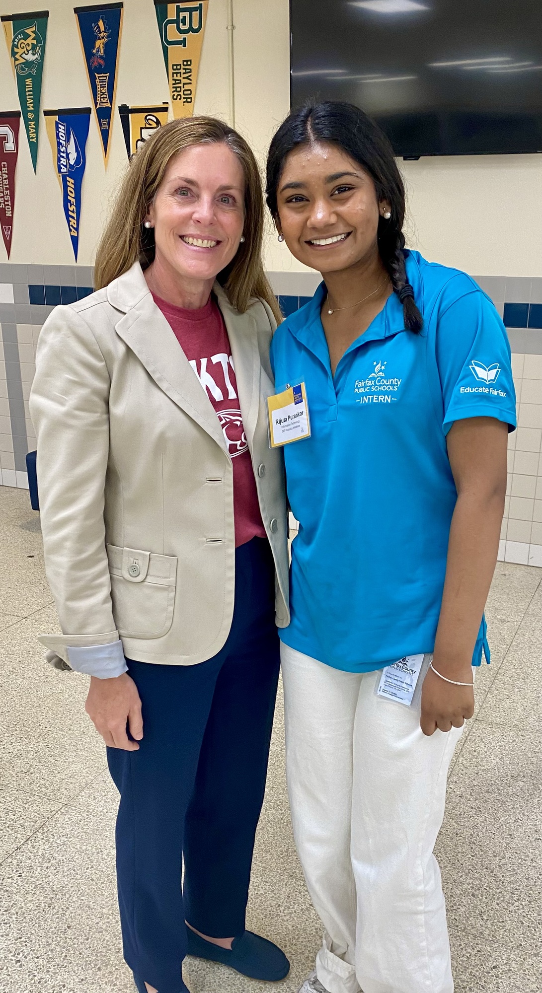 Rijuta, Oakton Student, served as an intern with FCPS this summer