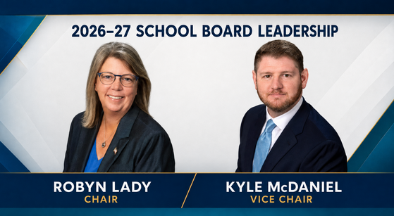 Image of new Chair Robin Lady and Vice Chair Kyle McDaniel