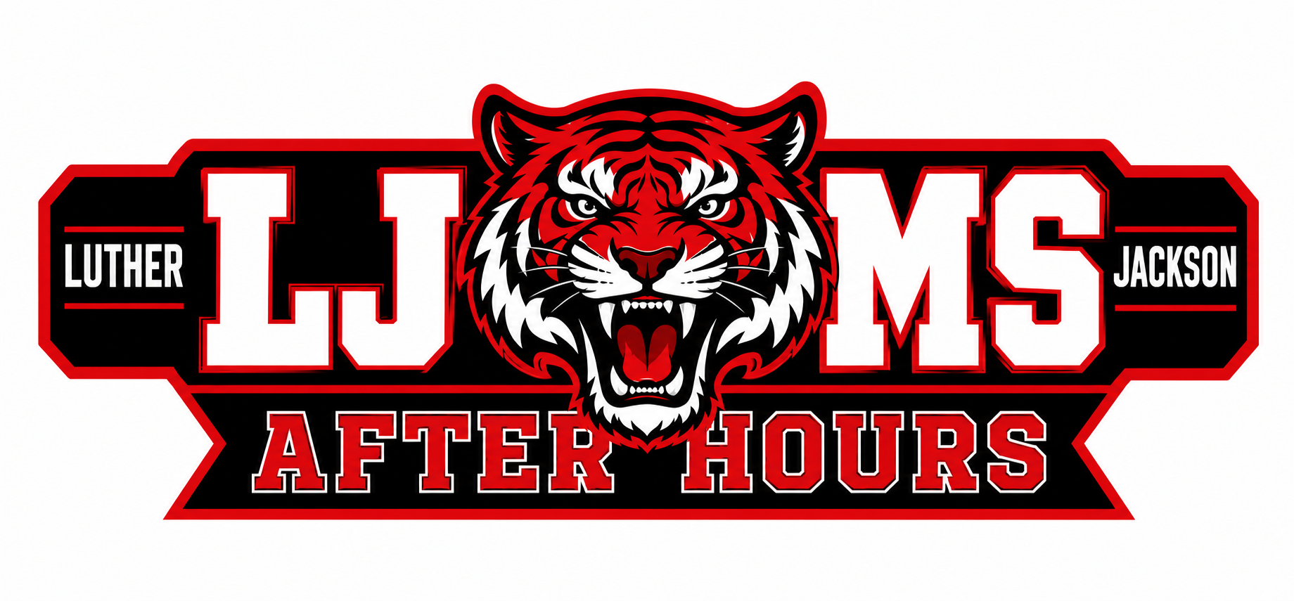 Luther Jackson After Hours Banner with red and black tiger