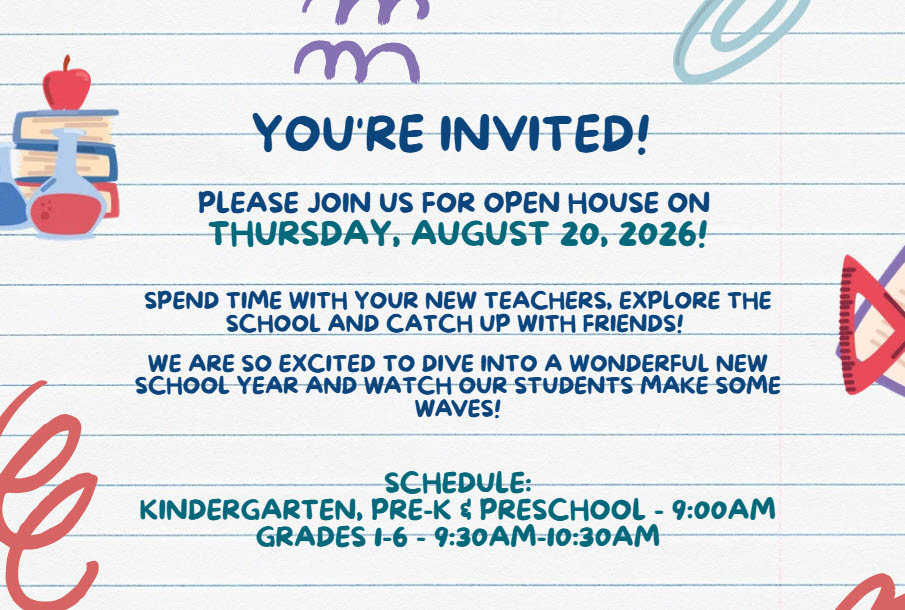 Save the date - Open House - Thursday, August 20
