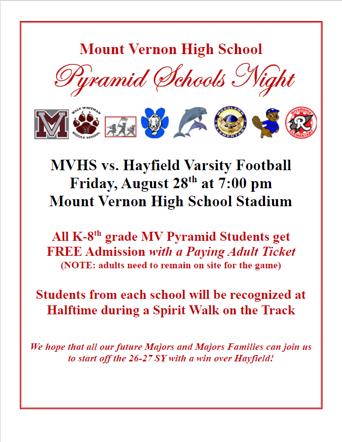 MVHS Pyramid Schools Night