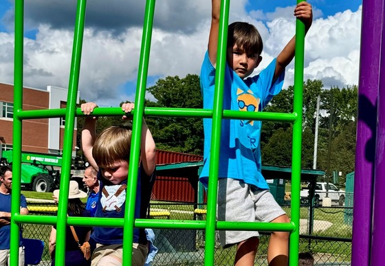 Children playing on the playground