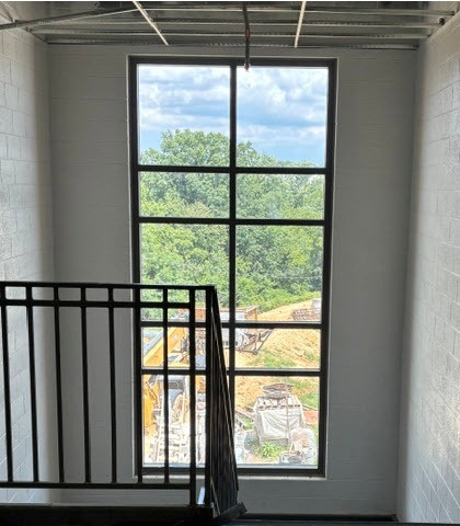 View from staircase window