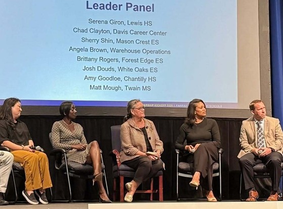 FCPS Leaders on a speakers panel at FCPS Leadership Conference