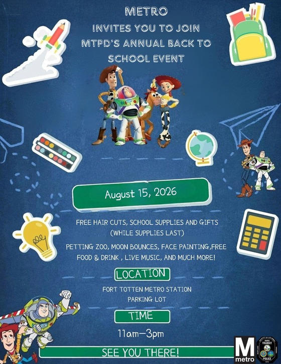 Metro Transit Police Department’s Back-to-School Community Event!