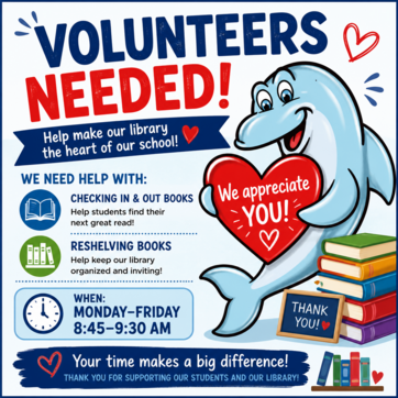 volunteers needed for library email mrs benavides
