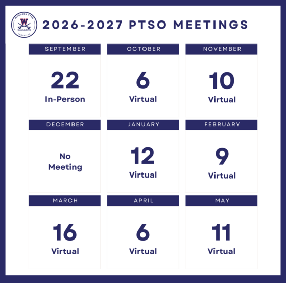 2026-2027 PTSO Meetings