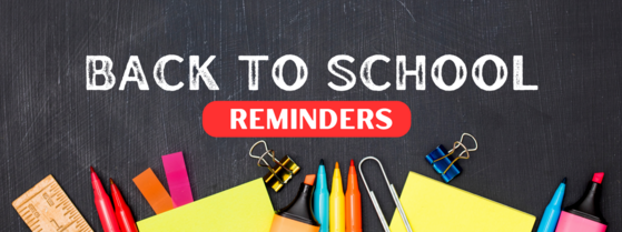 back to school reminders