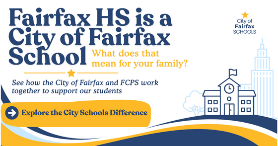 Logo and flyer for City of Fairfax Schools