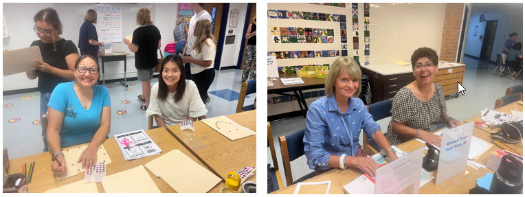 Instructional Assistants at a Professional Development after summer break.