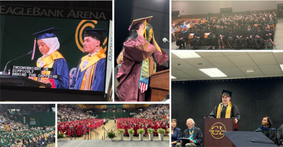 Graduates from Mason District in their caps and gowns