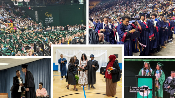 Mason District graduates in caps and gowns