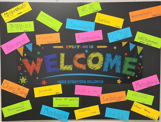A picture of Stenwood's welcome sign. Everyone is welcome. Here, everyone belongs.