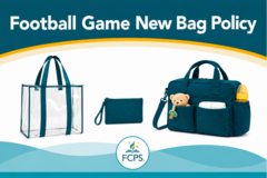 Acceptable bags for FCPS Football games- clear bag, diaper bag