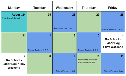 Kilmer at a Glance Calendar