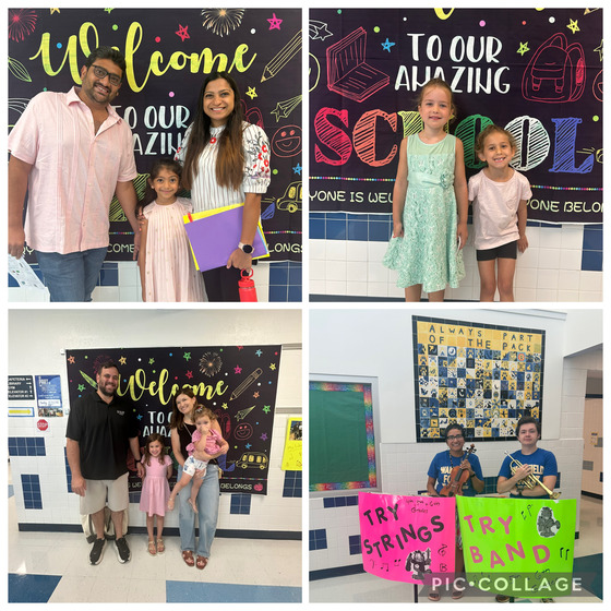 collage of open house family photos