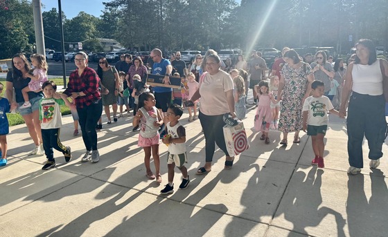Families getting ready to enter school for Open House