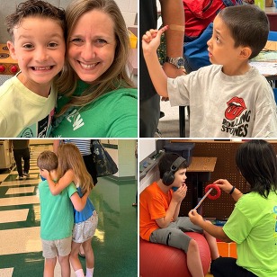 Families at open house