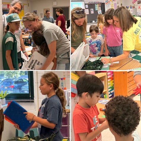 Families at open house