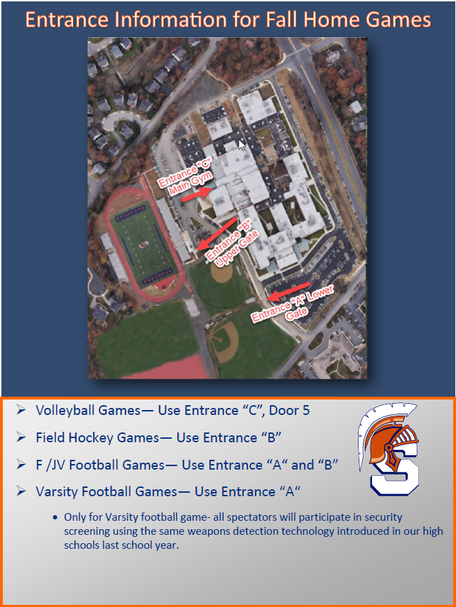Map Information for Fall Home Games