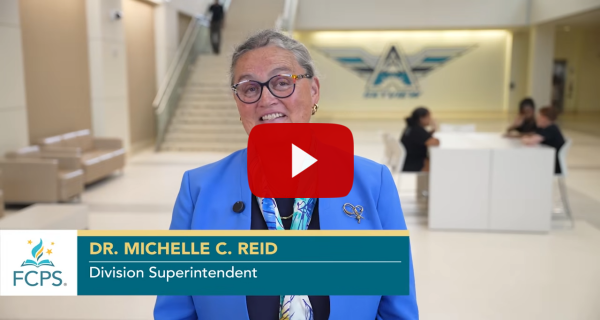 Screenshot of Dr. Reid speaking at Skyview High School. 