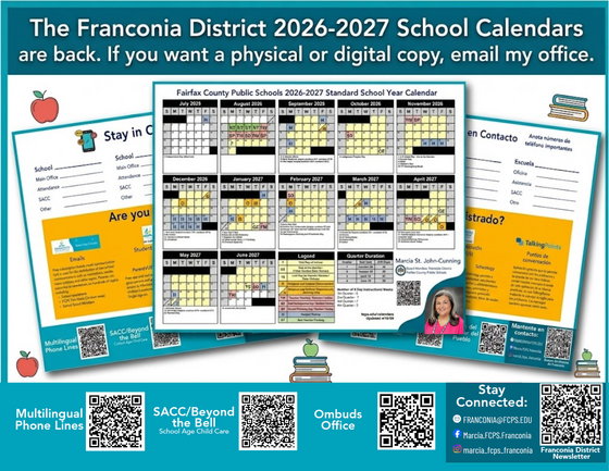 Franconia District 2026-2027 School Calendars