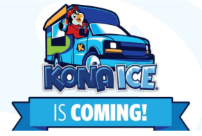 clip art of blue kona ice truck