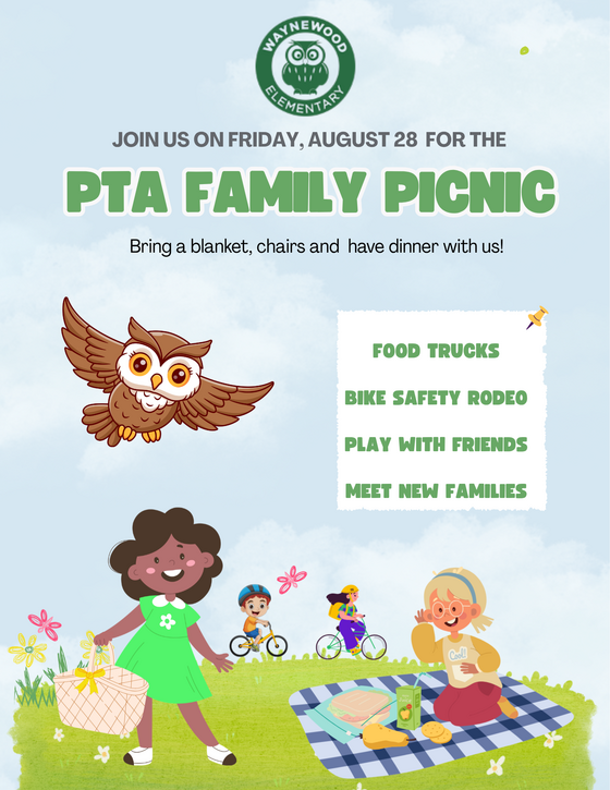 Waynewood Elementary Family Picnic Flyer