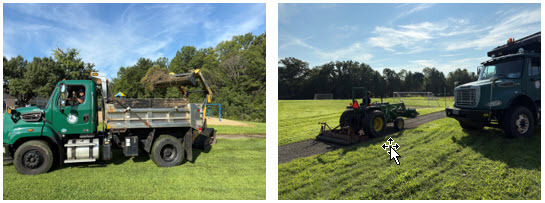 FCPS Facilities team working on our outdoor track.