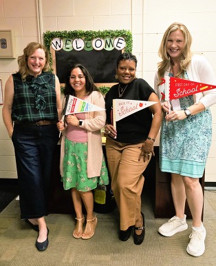 The Sangster Front Office Welcomes Everyone for the First Day of School