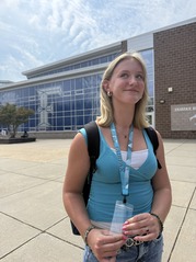 photo of student with lanyard