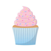 clipart image of a cupcake