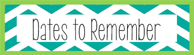 Dates to Remember
