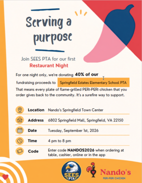 PTA event at Nando's