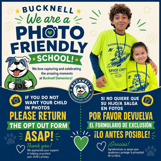 Photo friendly flyer reminders for families