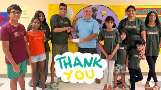Many people from Asha Joythi came to present a check to Mr. Pannutti for $50,000